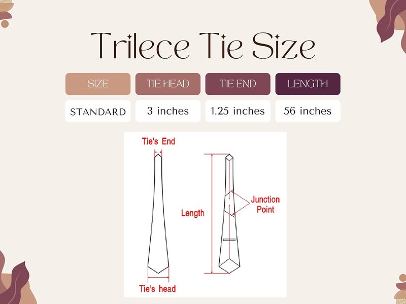 Trilece Ties for Men - Mens Solid Color Formal Necktie and Pocket Square Sets - Image 5